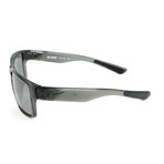 Unisex Maverick Sunglasses // Black + Gray Silver