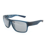 Unisex Maverick Sunglasses // Blue Black + Gray Silver