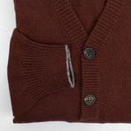 Brunello Cucinelli // Cashmere Knit Cardigan Sweater // Burgundy (Euro: 48)