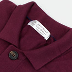 Brunello Cucinelli // Cashmere-Silk Cardigan Sweater Vest // Burgundy (Euro: 44)