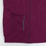 Brunello Cucinelli // Cotton Knit Zip-Up Sweater // Purple (Euro: 44)