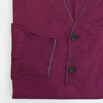 Brunello Cucinelli // Cotton Knit Henley Partial Button Up Sweater // Purple (Euro: 46)