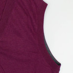 Brunello Cucinelli // Cotton Knit Cardigan Sweater Vest // Purple (Euro: 54)
