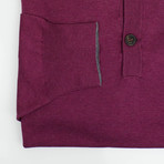 Brunello Cucinelli // Cotton Knit Henley Sweater // Purple (Euro: 44)