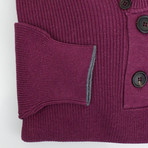 Brunello Cucinelli // Cotton Thick Knit Henley Sweater // Purple (Euro: 50)