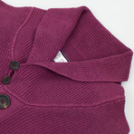 Brunello Cucinelli // Cotton Thick Knit Henley Sweater // Purple (Euro: 48)