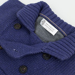 Brunello Cucinelli // Cotton Blend Thick Knit Sweater // Indigo (Euro: 44)