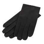 John Lobb // Men's Calfskin Leather Gloves // Black (10)