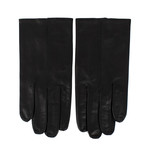 John Lobb // Men's Calfskin Leather Gloves // Black (10)