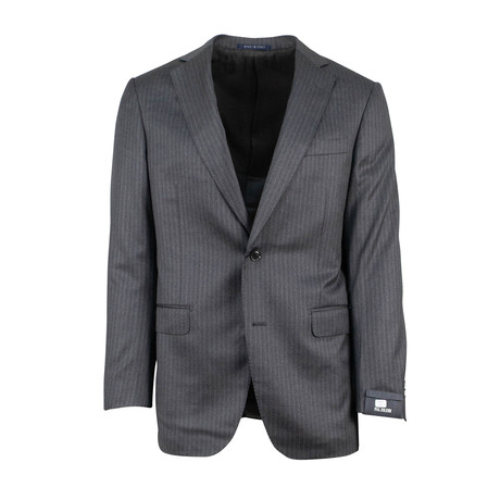 Pal Zileri // Pinstriped Wool 2 Button Suit // Heather Gray (Euro: 46)