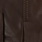 John Lobb // Men's Calfskin Leather Gloves // Brown (8.5)