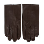 John Lobb // Men's Calfskin Leather Gloves // Brown (8)