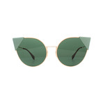 Fendi // Women's Round Cat Eye // Copper Gold + Green