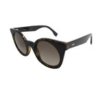 Fendi // Women's Rounded Cat Eye // Havana Black + Brown Gradient