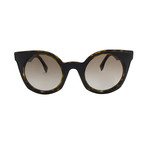 Fendi // Women's Rounded Cat Eye // Havana Black + Brown Gradient