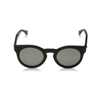 Fendi // Men's Classic Round Sunglasses // Black + Grey Mirror