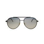 Fendi // Men's Metal Aviator Sunglasses // Brown Metal + Gold Mirror