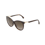 Fendi // Cat Eye Women's Sunglasses // Havana + Brown