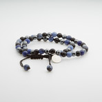 Dell Arte // Double Combo Beaded Bracelets // Blue + Black
