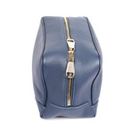 Leather Personal Care Case // Blue