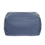 Leather Personal Care Case // Blue