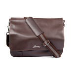 Leather Messenger Bag // Dark Brown