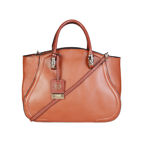 Cavalli Class Handbag // Orange Tan