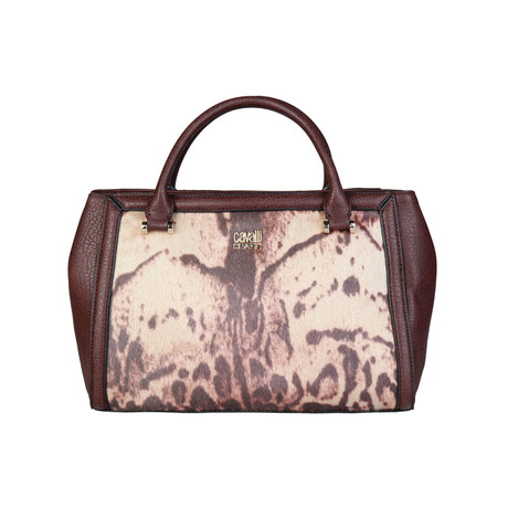 Cavalli Class Animal Print Handbag // Brown