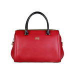 Cavalli Class Contrast Handle Handbag // Burgundy