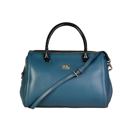 Cavalli Class Contrast Handle Handbag // Blue