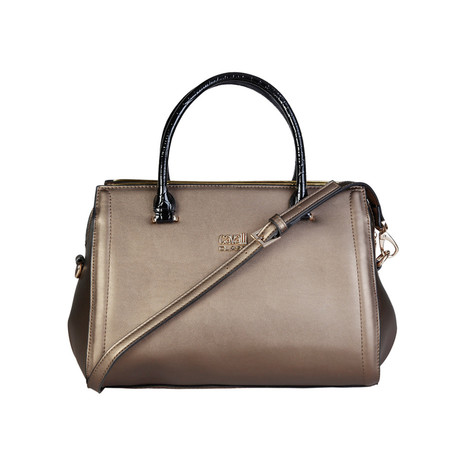 Cavalli Class Contrast Handle Handbag // Bronze