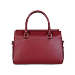 Cavalli Class Leopard Leather Handbag // Burgundy