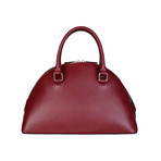 Cavalli Class Leopard Pyramid Handbag // Burgundy