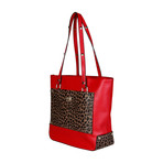 Cavalli Class Leopard Patch Bag // Red