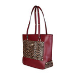 Cavalli Class Leopard Patch Bag // Burgundy