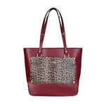 Cavalli Class Leopard Patch Bag // Burgundy