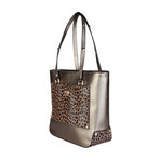 Cavalli Class Leopard Patch Bag // Bronze