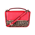 Cavalli Class Leopard Trim Bag // Red