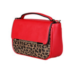 Cavalli Class Leopard Trim Bag // Red