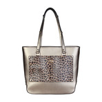 Cavalli Class Leopard Patch Bag // Bronze