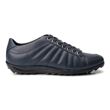 Versace Collection // Lace up Fashion Sneaker// Navy (Euro: 39)
