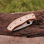 Damascus Folding Knife Custom // 2676