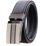 Flint Leather Belt // Black + Silver Buckle