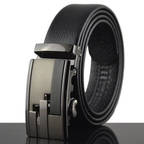 Parker Leather Belt // Black Buckle