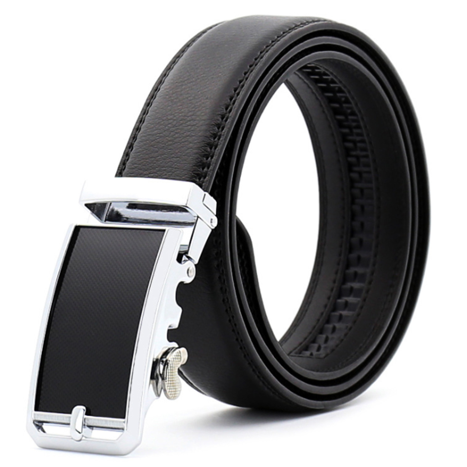 Griffin Leather Belt // Black + Silver Buckle - Amedeo Exclusive ...