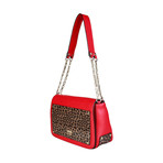 Cavalli Class Leopard Shoulder Bag // Red