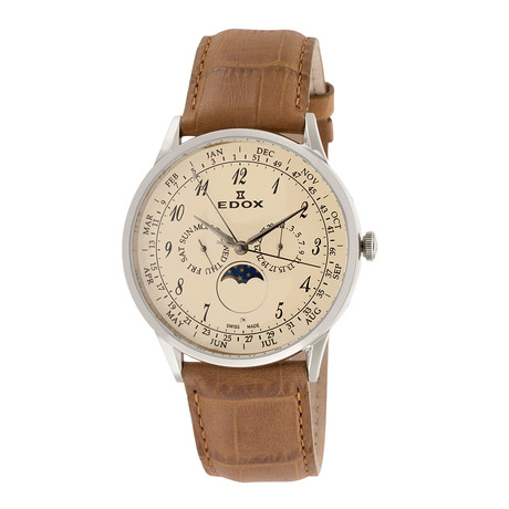 Edox Les Vauberts Calendar Quartz // 40101 3C BEBN // New