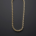 Hollow 10K Yellow Gold Thick Rope Chain Necklace // 7mm (22" // 16.8g)