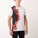 T-Shirt // White + Black + Red (XL)