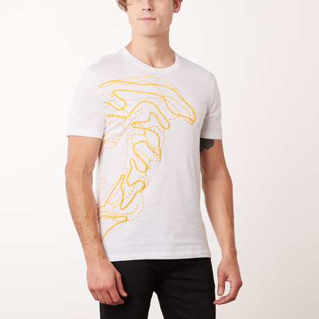 T-Shirt // White + Yellow (L)